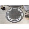 Alfombra Hampton Lux Círculo Gris Circulo 140 Cm