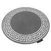 Alfombra Hampton Grecos Círculo Gris Circulo 160 Cm