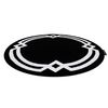 Alfombra Hampton Lux Círculo Negro Circulo 160 Cm