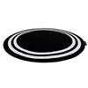 Alfombra Hampton Cadre Círculo Negro Circulo 160 Cm