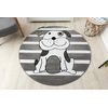 Alfombra Petit Puppy Perrito Cachorro Círculo Gris Circulo 140 Cm