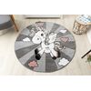 Alfombra Petit Unicorn Unicornio Círculo Gris Circulo 160 Cm