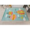 Alfombra Play Globos Nubes G3426-2 Verde 120x165 Cm