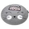 Alfombra Petit Cat Gato Circulo Gris Circulo 140 Cm