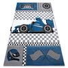 Alfombra Petit Race Carrera Formula 1 Coche Azul 140x190 Cm