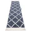 Alfombra, Alfombra De Pasillo Berber Cross Gris – Para La Cocina, En 70x200 Cm