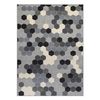 Alfombra Heos 78537 Hexágono Gris/crema 190x270 Cm