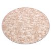 Alfombra Solid Beige 30 Hormigón  Circulo 100 Cm