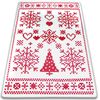 Alfombra Xmas - F791 Crema/rojo 100x170 Cm