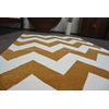 Alfombra Sketch - Fa66 Zigzag Dorado/crema 80x150 Cm