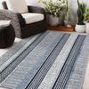 Alfombra De Cuerda Sisal Color 47276/396 Rayas Blanco 200x290 Cm