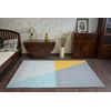 Alfombra Scandi 18487/572 - Trapecio Trapecios Gris/dorado/turquesa 80x150 Cm