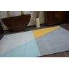 Alfombra Scandi 18487/572 - Trapecio Trapecios Gris/dorado/turquesa 80x150 Cm