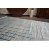 Alfombra Acrílica Manyas 191aa Franjas Gris/azul 100x300 Cm