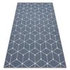 Alfombra De Cuerda Sisal Flat 48721/591 Cubos 3d Azul 120x170 Cm