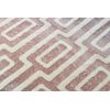 Alfombra Kake 25809657 Laberinto Moderno Violet / Rosado / Gris 80x150 Cm