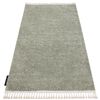 Alfombra Berber 9000 Verde Franjas Bereber Marroquí Shaggy 200x290 Cm