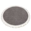 Alfombra Berber 9000 Circulo Marrón Franjas Bereber Marroquí Shaggy Circulo 160 Cm