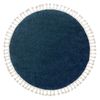 Alfombra Berber 9000 Circulo Azul Oscuro Franjas Bereber Marroquí Sha Circulo 160 Cm