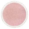 Alfombra Berber 9000 Circulo Rosado Franjas Bereber Marroquí Shaggy Circulo 160 Cm