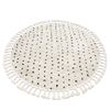 Alfombra Berber Syla B752 Circulo Puntos Crema Franjas Bereber Marroqu Circulo 160 Cm