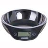 Báscula De Cocina Digital Con Bol, Balanza De Alimentos Alta Precisión, Peso Comida 5 Kg/ 11lb Negro  Mesko Ms3164