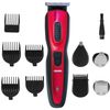 Mesko Ms2931 Cortapelos Eléctrico Profesional, 5 En 1, Afeitadora Para Hombre, Ajuste De Corte, Cabezales Y Cuchilla Acero Inoxidable, Batería Recargable, Cabello, Barba Y Vello Corporal, Rojo/negro