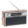 Radio Bluetooth, Retro, Fm, 2 Altavoces 8 W, Mp3, Puerto Usb, Tarjeta Sd, Inalámbrica, Portátil Marrón  Camry Cr1183