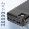 Batería De Reserva De 20000 Mah 2x Usb Y Usb-c Indicador Led