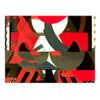 Papel Pintado 3d -  Una Composición Artística En Rojo (400x309 Cm)