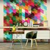 Papel Pintado 3d -  Colourful Geometry (250x193 Cm)