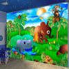 Papel Pintado 3d -  Familias Animales (150x105 Cm)