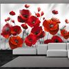 Papel Pintado 3d -  Amapolas A La Luz De La Luna (450x315 Cm)