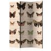 Biombo - Retro Style: Butterflies  (135x172 Cm)