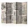 Biombo - Vintage Newspapers Ii  (225x172 Cm)