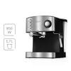 Cafetera Expresso Manual 15 Bares 1,7 L, Brazo Doble Salida, Espumador Leche, Calientatazas Negro/plata 850w Mpm Mkw-06m