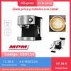 Cafetera Expresso Manual 15 Bares 1,7 L, Brazo Doble Salida, Espumador Leche, Calientatazas Negro/plata 850w Mpm Mkw-06m