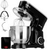 Batidora Amasadora Repostería Profesional, Robot Cocina Orbital, 6,5l, 6 Velocidades Acero Inox Acero Inoxidable / Negro 2200w Mpm Mrk-19b