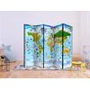 Biombo - World Map For Kids Ii  (225x172 Cm)