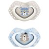 Pack Chupetes Silicona Bonjour Paris Azul Canpol Babies (2 Ud.) 6-18 Meses