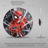 Reloj De Pared Brillo Spiderman 001 Marvel Negro