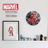 Reloj De Pared Brillo Spiderman 001 Marvel Negro