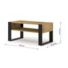 Mesa Baja Mondi 100x50x47 Crema & Negro