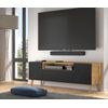 Mesa Tv Luxi 160x42x56 Crema & Negro