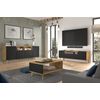 Mesa Tv Luxi 160x42x56 Crema & Negro