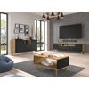 Mesa Tv Luxi 195x42x56 Crema & Negro