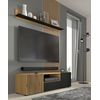 Mesa Tv Auris 150x42x42 Crema & Negro