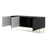 Mesa Tv Ravennab 150x42x58 Negro & Dorado