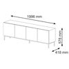 Mesa Tv Ravennab 200x42x58 Blanco & Crema