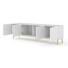 Mesa Tv Ravennac 200x42x58 Blanco & Dorado